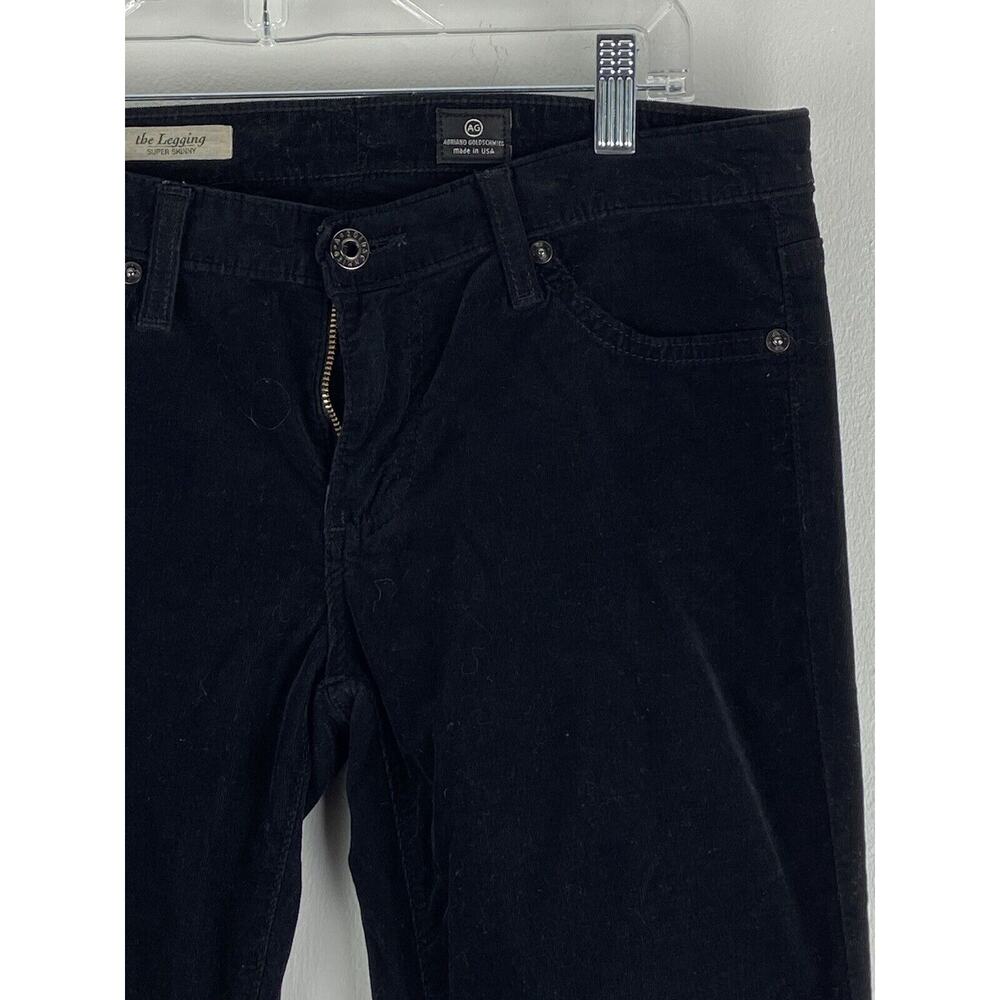 Adriano Goldschmied The Legging Super Skinny Black Corduroy Pant Size 28X30 1061 - Picture 3 of 15
